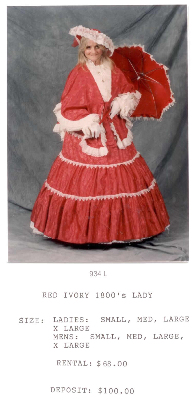 1800s RED IVORY LADY
